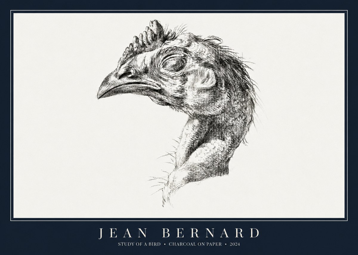 Jean Bernard Study of Form II No3 - Poster