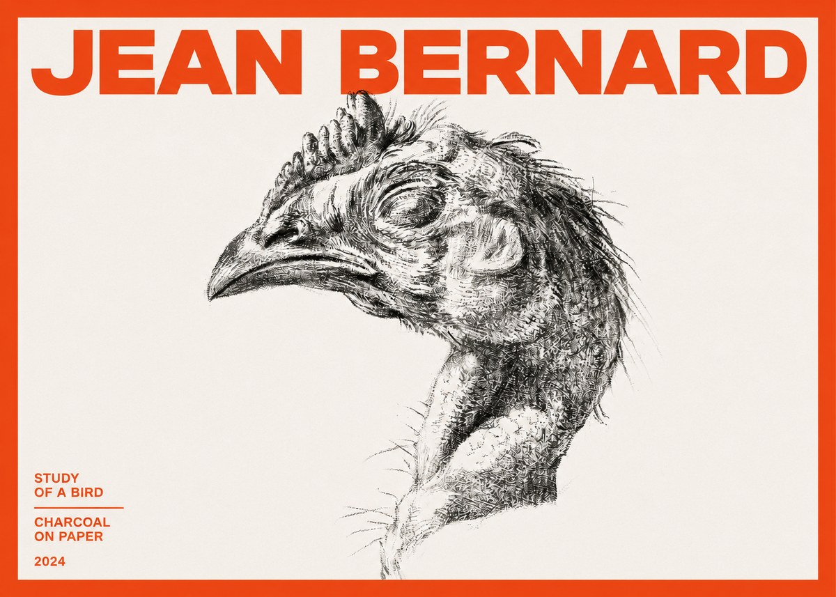 Jean Bernard Study of Form II No4 - Poster