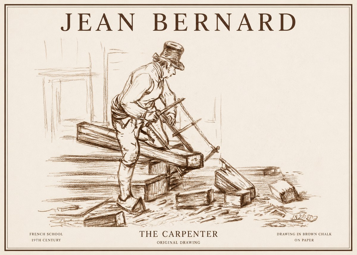 Jean Bernard The Carpenter No1 - Poster