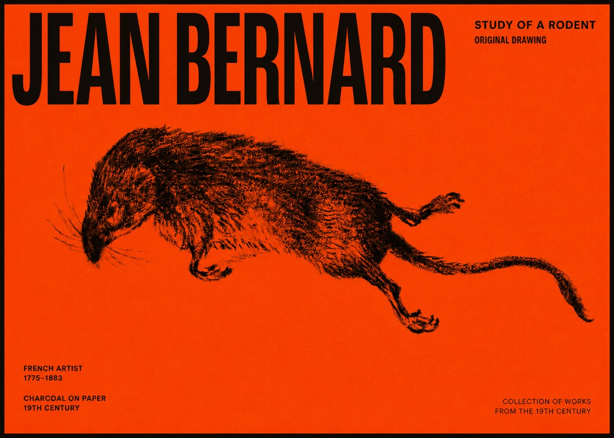 Jean Bernard Study of a Rat II No6 - Poster