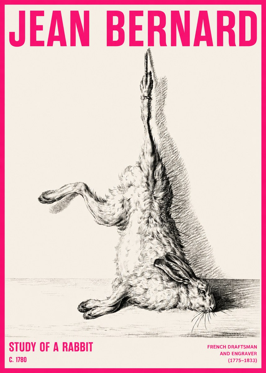 Jean Bernard The Dancing Hare No6 - Poster