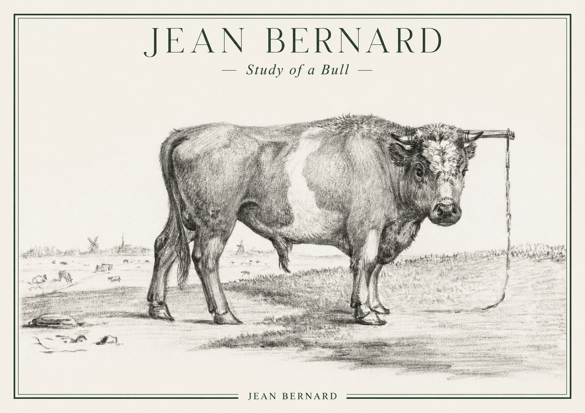 Jean Bernard Study of a Bull III No1 - Poster