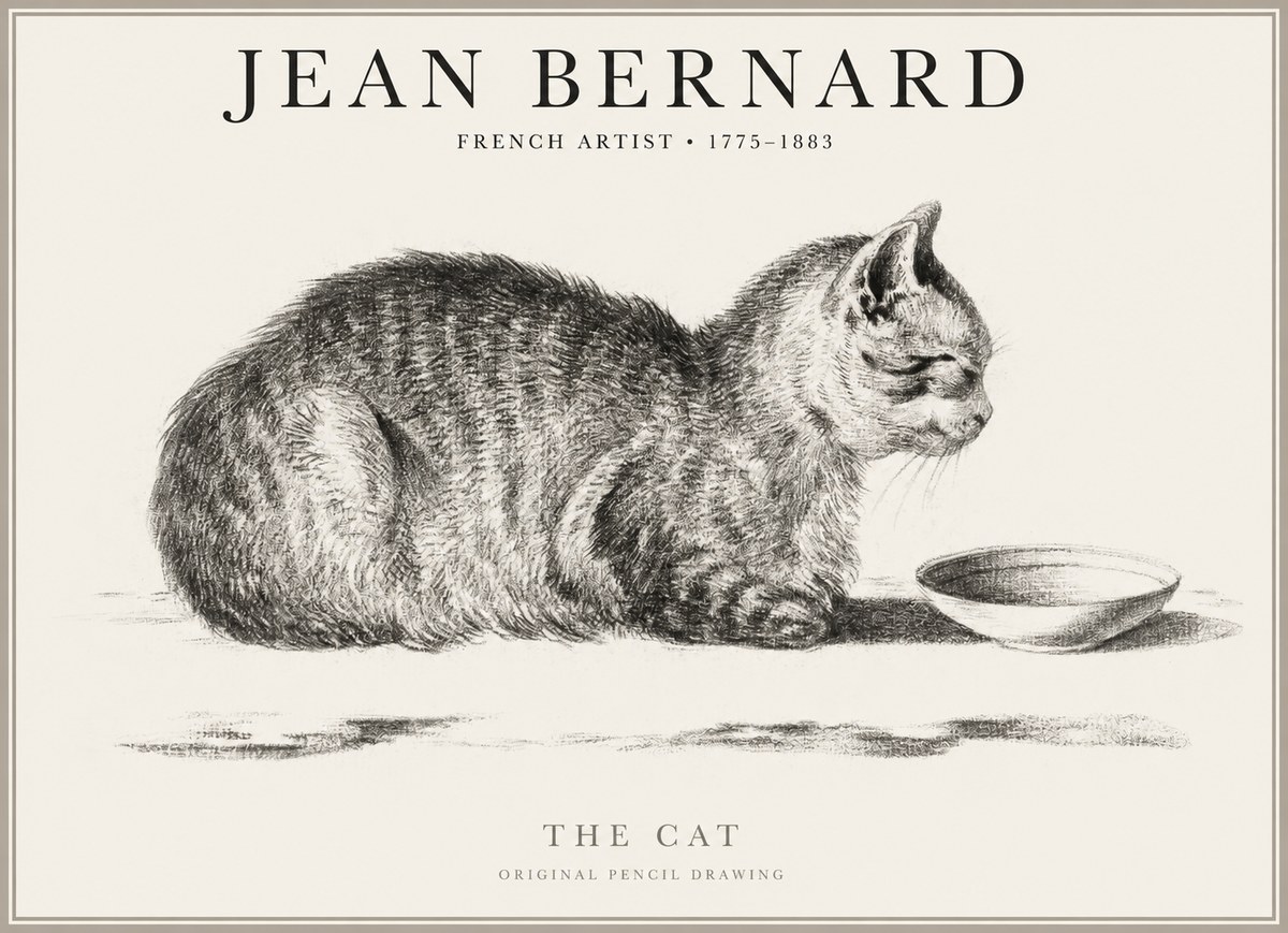Jean Bernard The Cat No1 - Poster