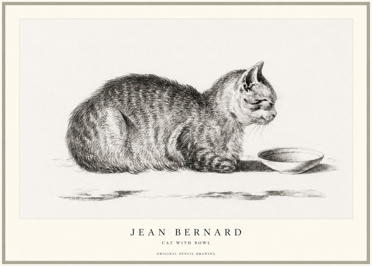 Jean Bernard The Cat No2 - Poster