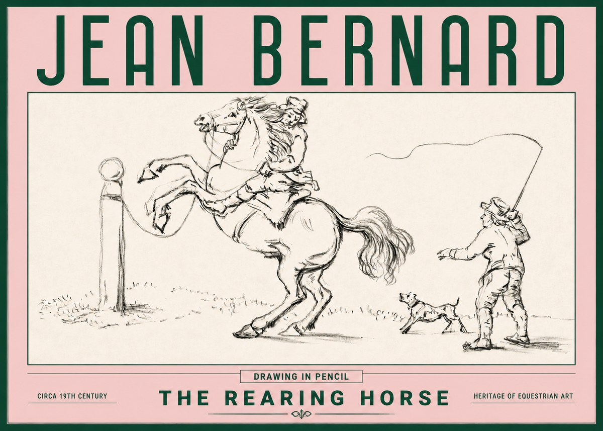 Jean Bernard The Rearing Horse I No4 - Poster