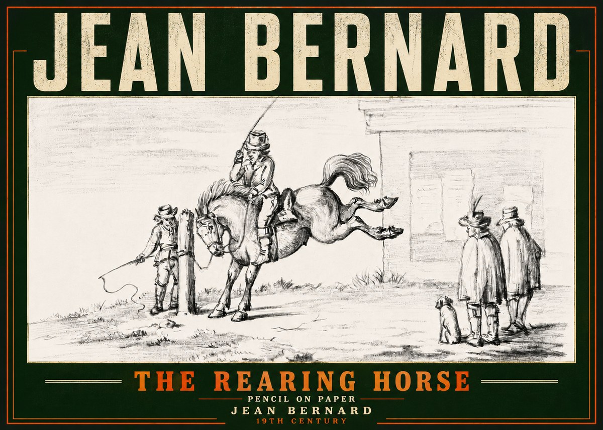 Jean Bernard The Rearing Horse II No6 - Poster