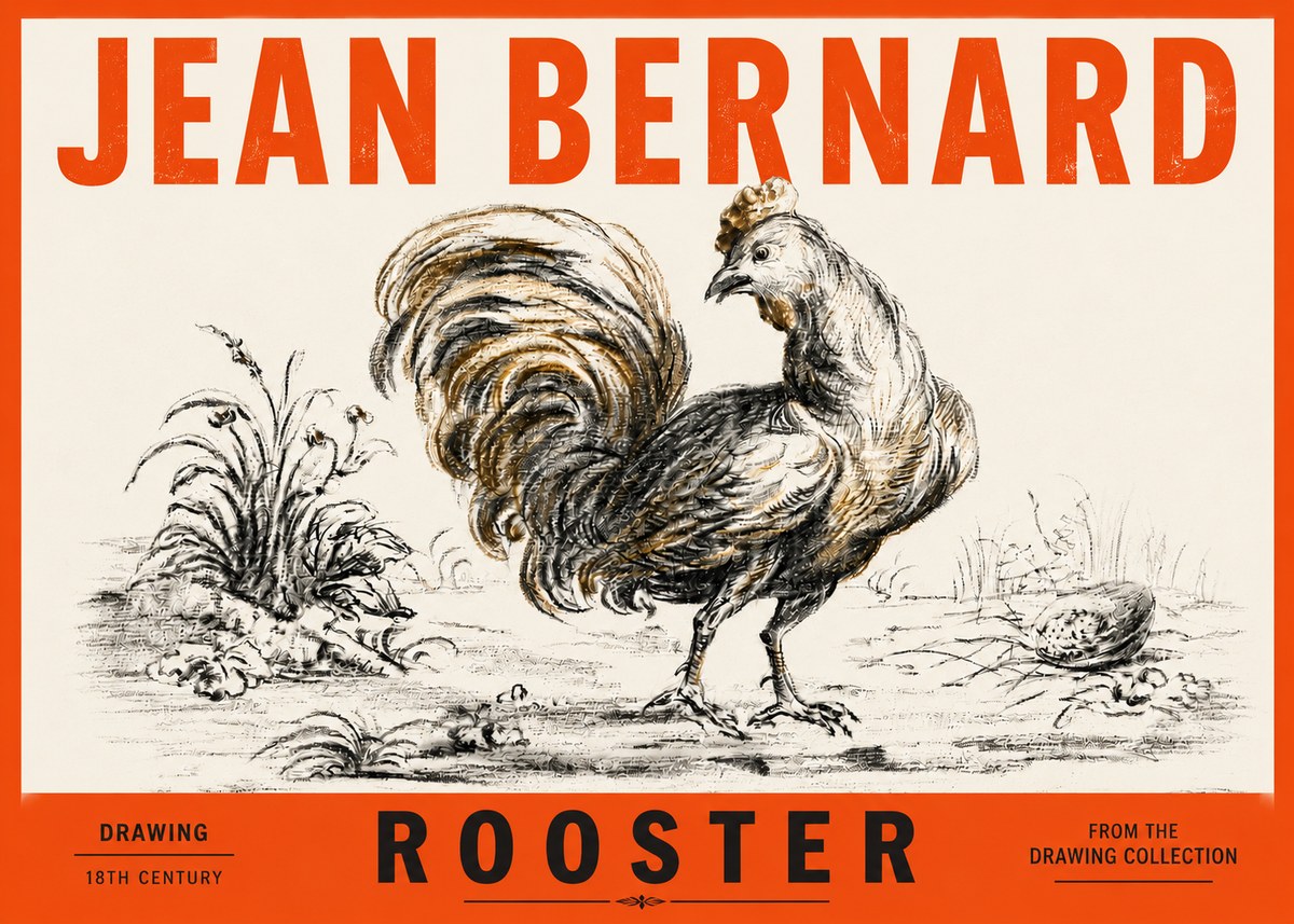 Jean Bernard Rooster No4 - Poster