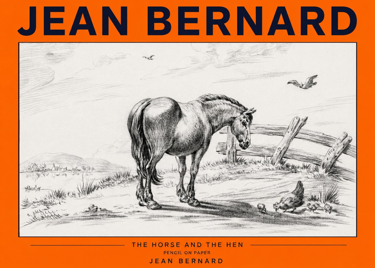 Jean Bernard Horse at the Fence No3 - Poster