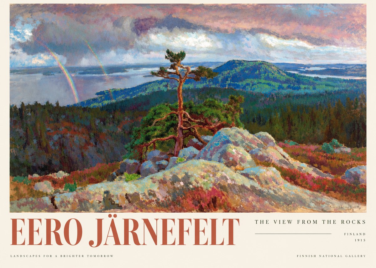 Eero Järnefelt Landscape with Rainbow, 1915 No5 - Poster