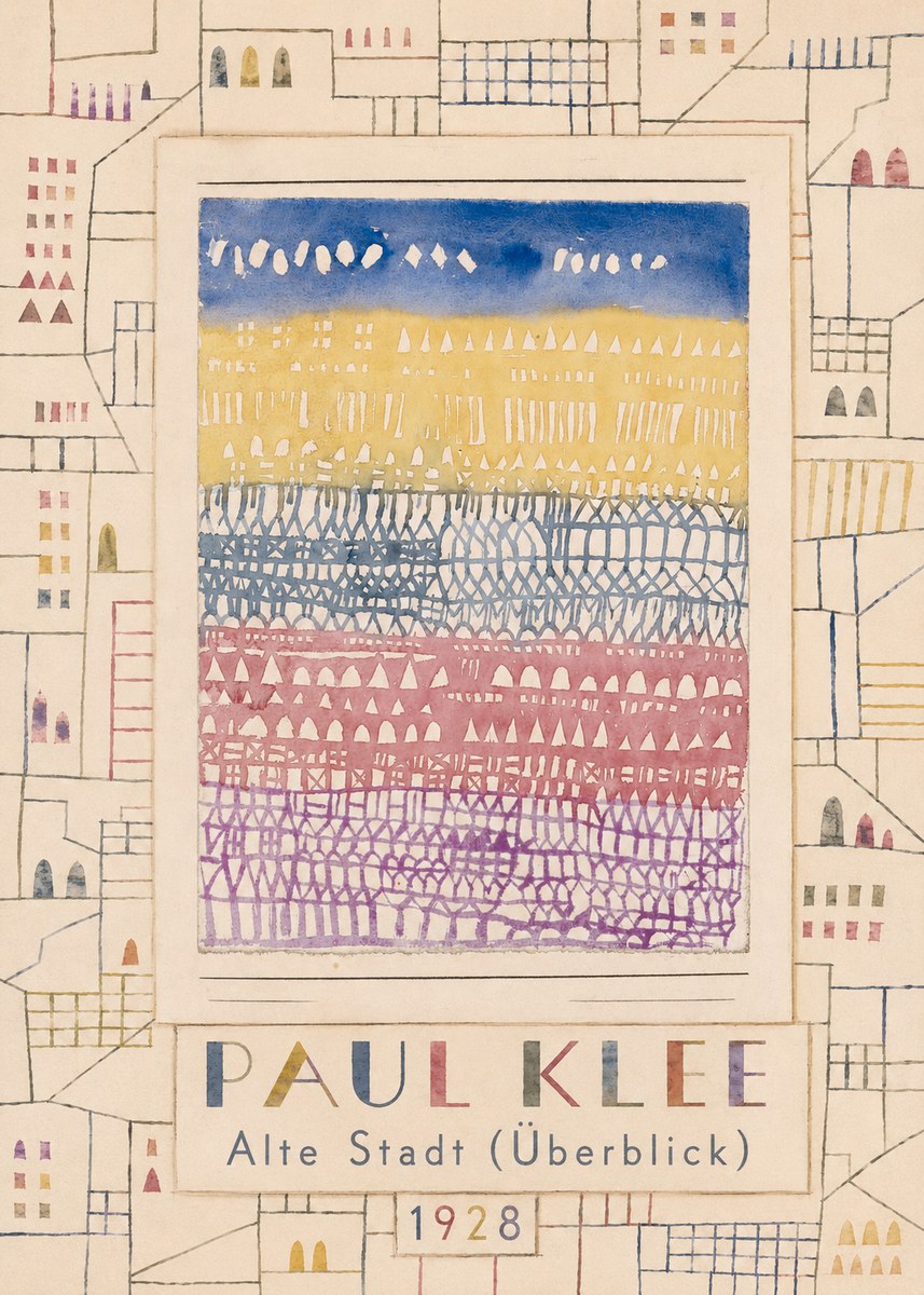 Paul Klee Alte Stadt (Überblick) No4 - Poster