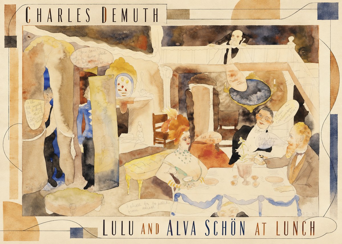 Charles Demuth Lulu and Alva Schön at Lunch No3 - Poster