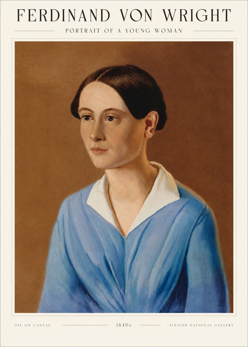 Ferdinand von Wright Portrait of a Young Woman No6 - Poster
