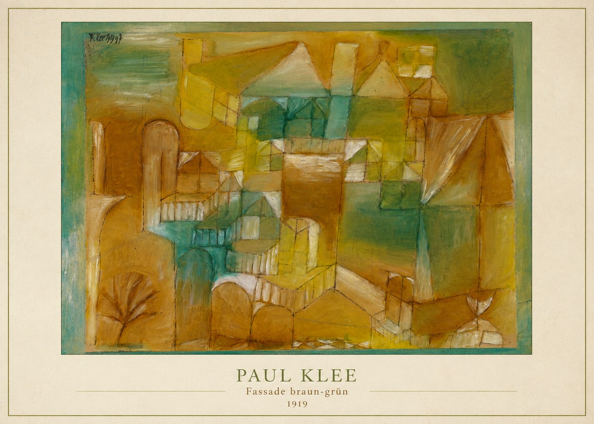 Paul Klee Fassade Braun-grün No4 - Poster
