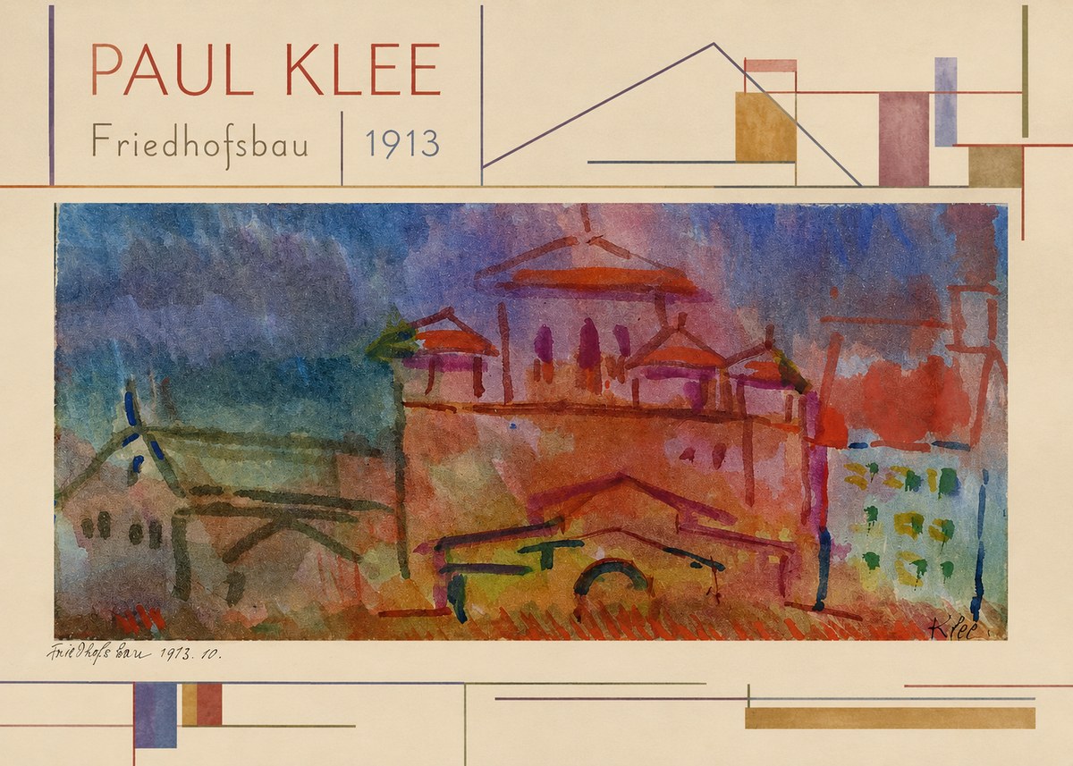 Paul Klee Friedhofsbau No4 - Poster