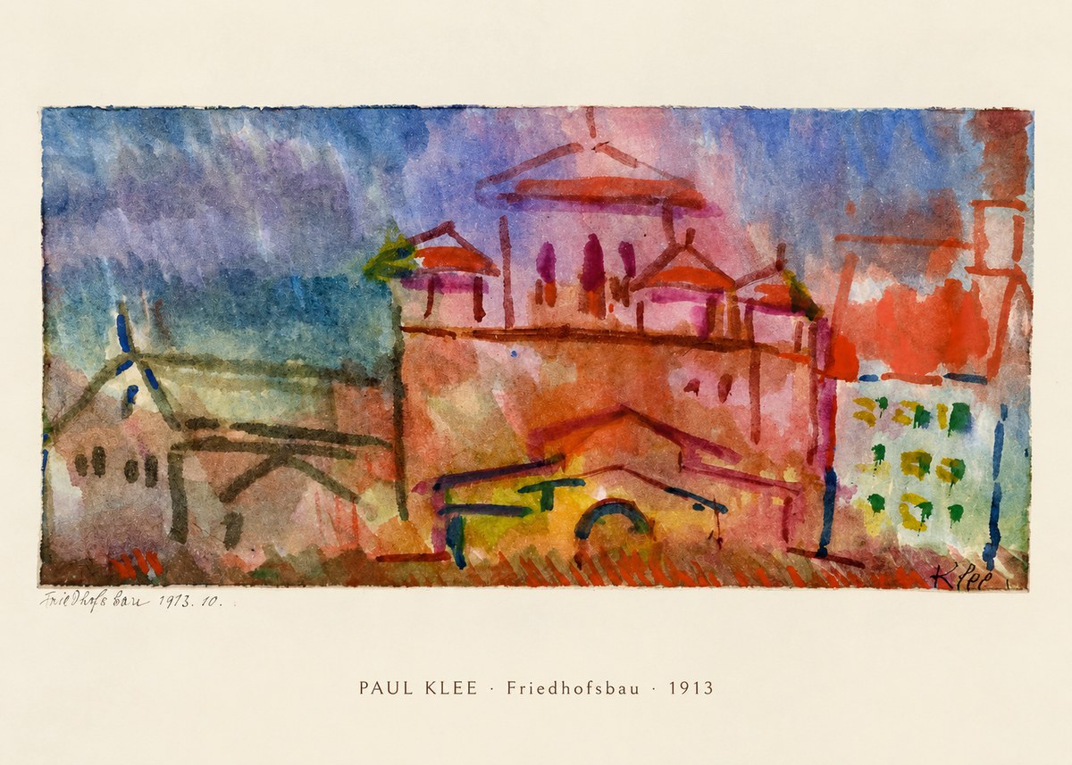 Paul Klee Friedhofsbau No6 - Poster