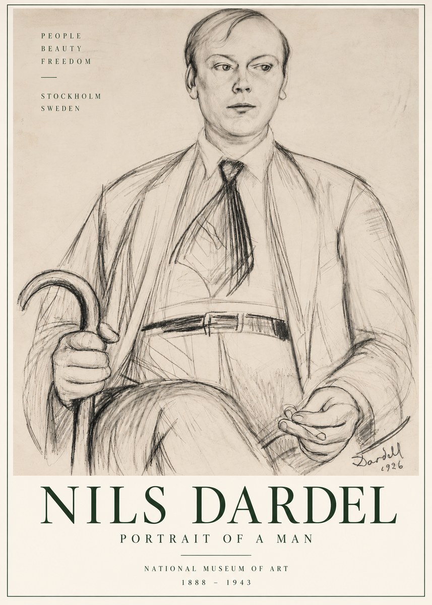 Nils Dardel Portrait of a Man No6 - Poster