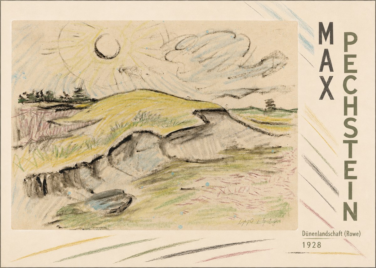 Max Pechstein Dünenlandschaft (Rowe) No5 - Poster