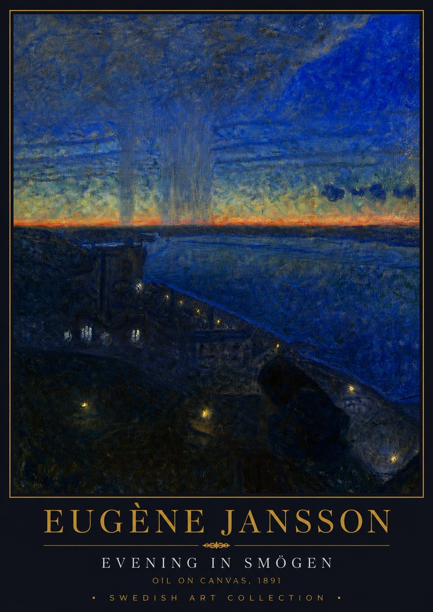 Eugène Jansson Evening in Smögen No5 - Poster