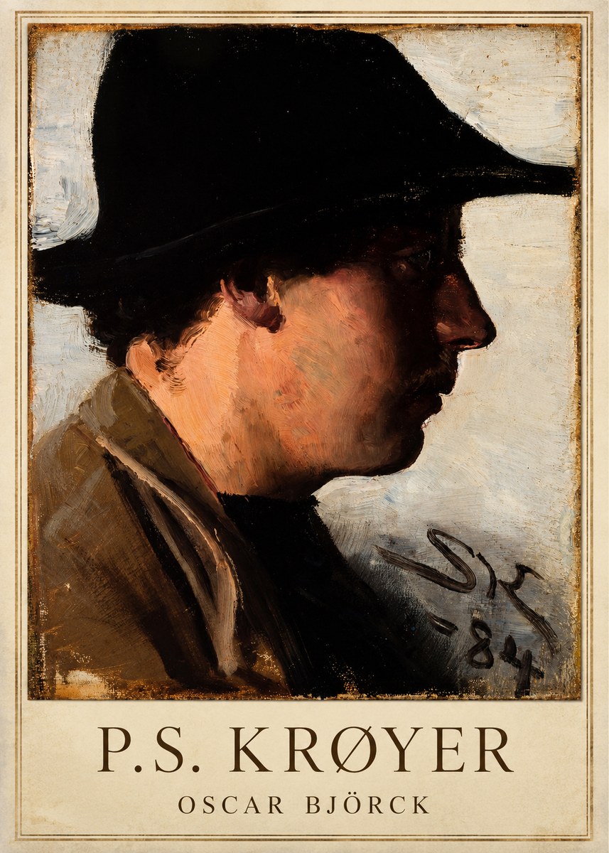 P.S. Krøyer Portrait of Oscar Björck No1 - Poster