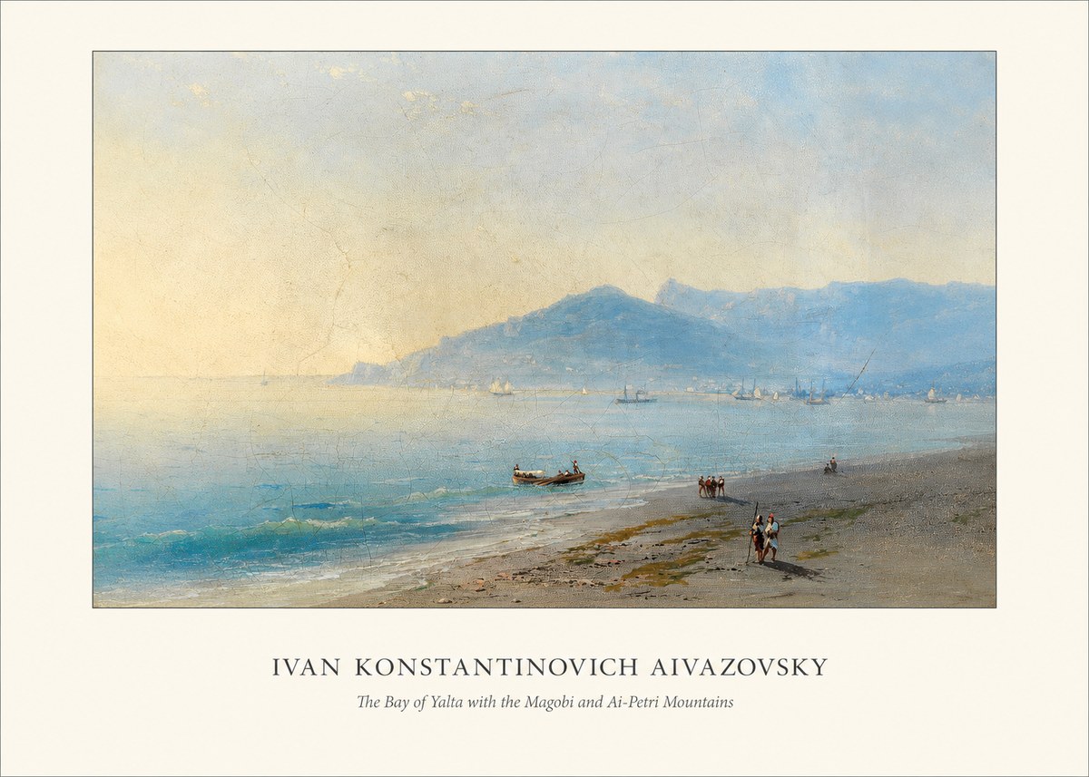 Ivan Konstantinovich Aivazovsky The Bay of Yalta with the Magobi and Ai-petri Mountains No4 - Poster