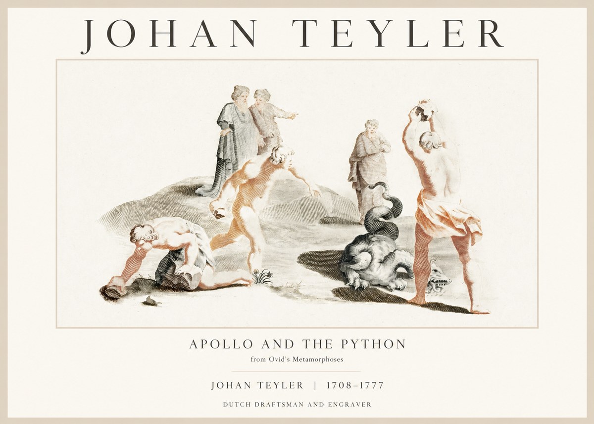 Johan Teyler Apollo and the Python No1 - Poster