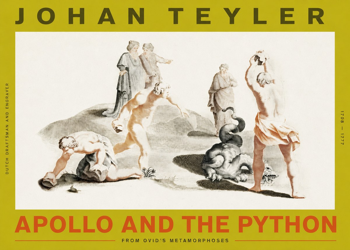 Johan Teyler Apollo and the Python No2 - Poster