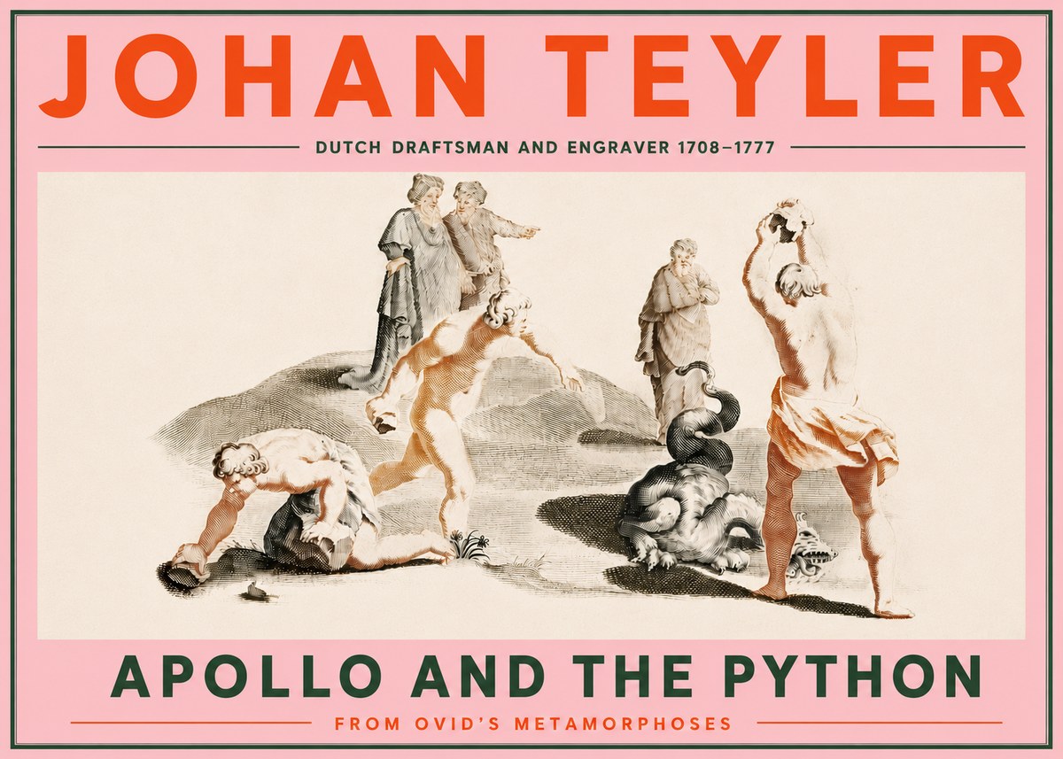 Johan Teyler Apollo and the Python No5 - Poster