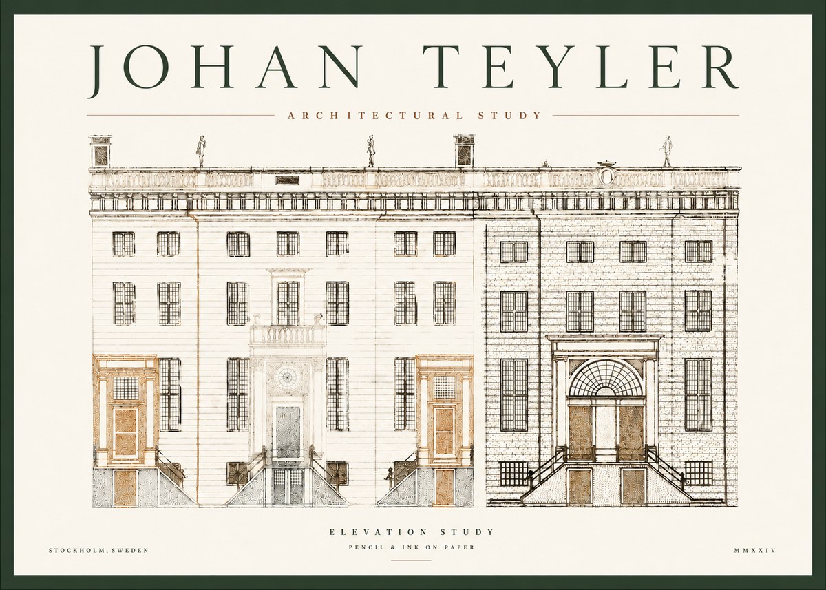 Johan Teyler Elevation Study No4 - Poster