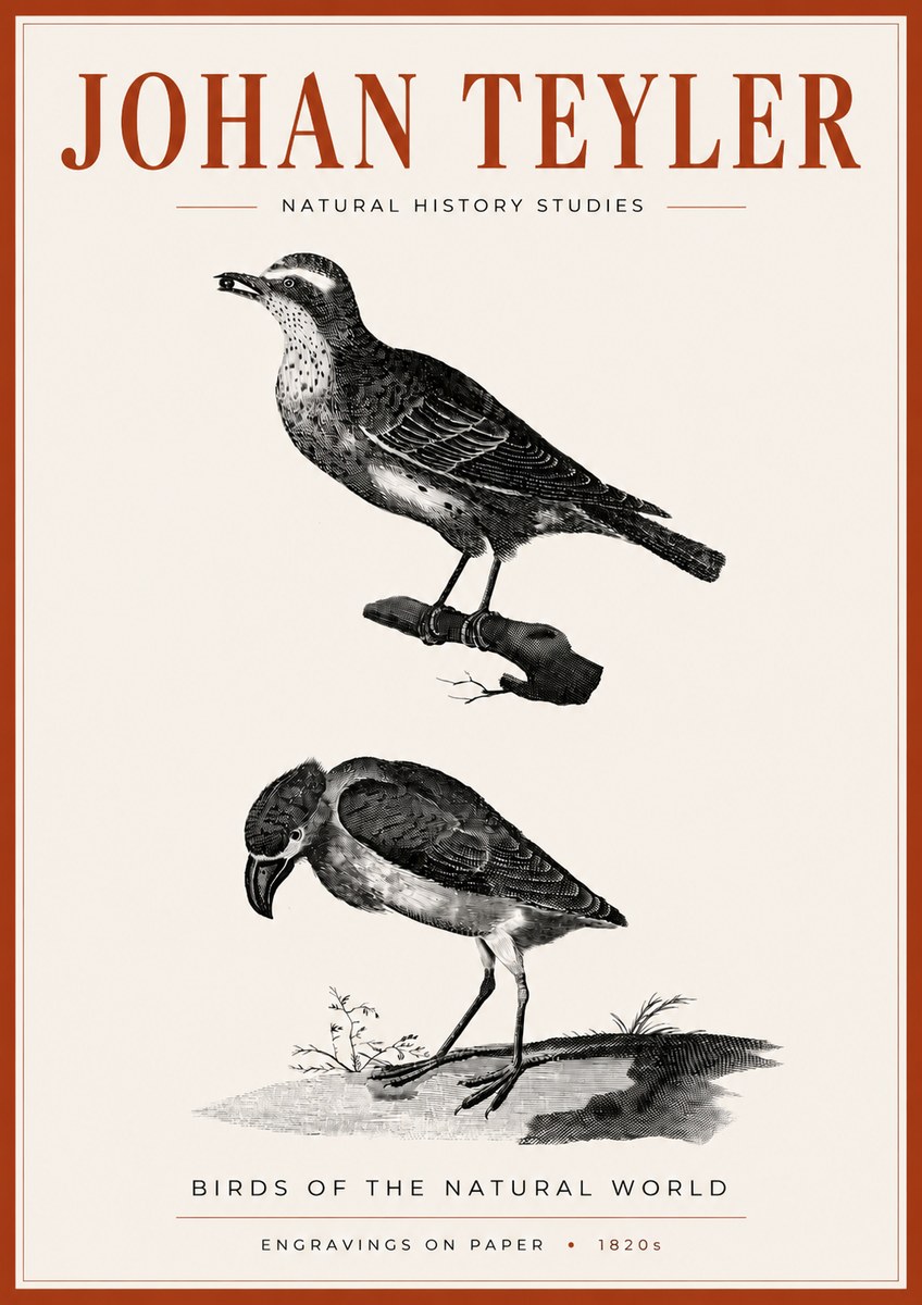 Johan Teyler Birds of the Natural World No4 - Poster