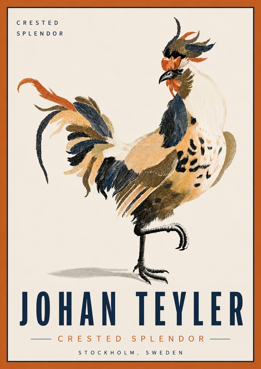 Johan Teyler Crested Splendor No6 - Poster
