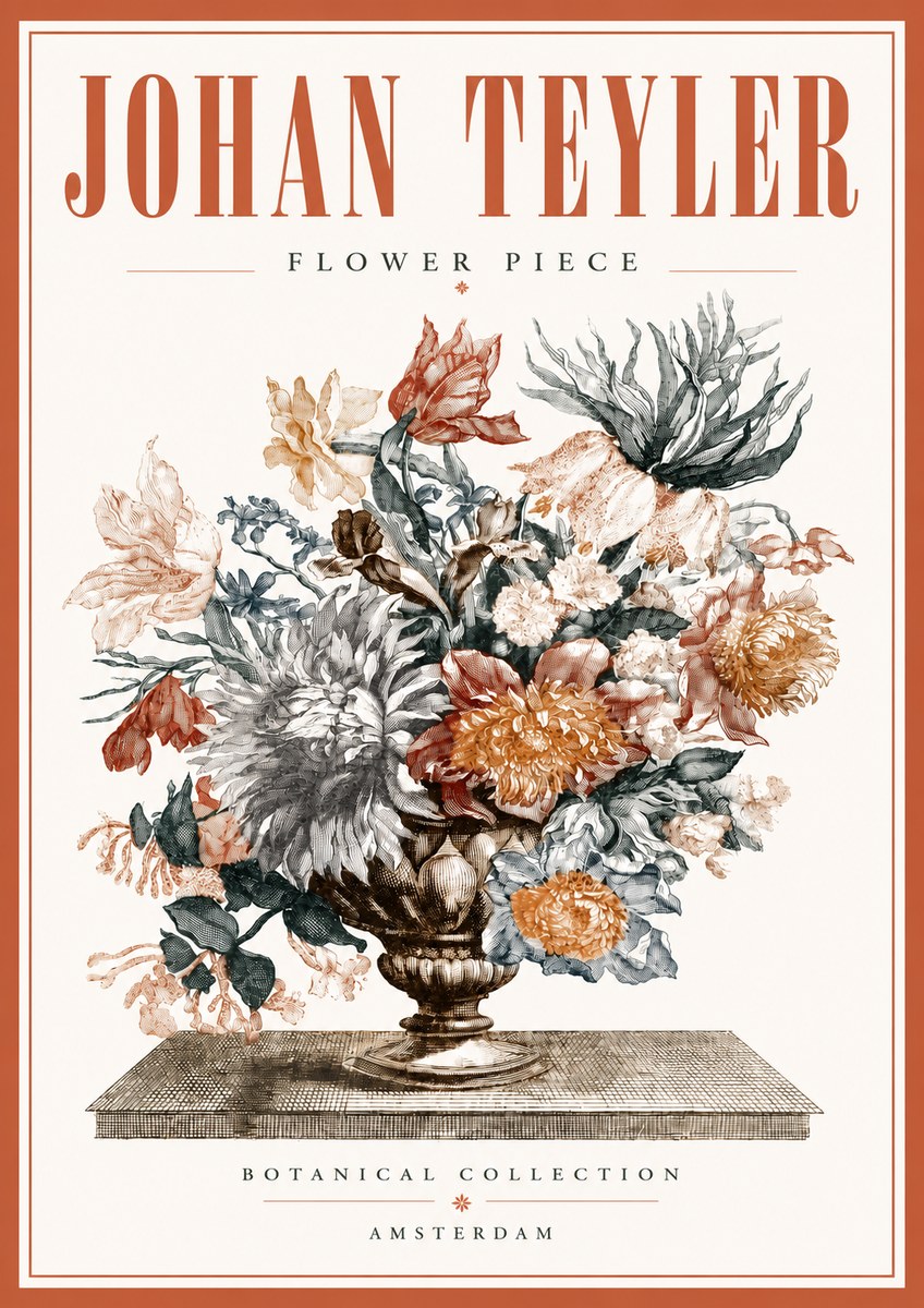 Johan Teyler Flower Piece No5 - Poster