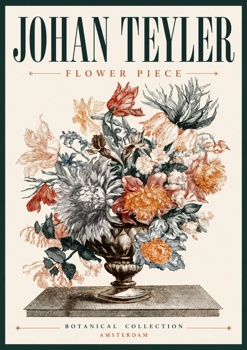 Johan Teyler Flower Piece No6 - Poster