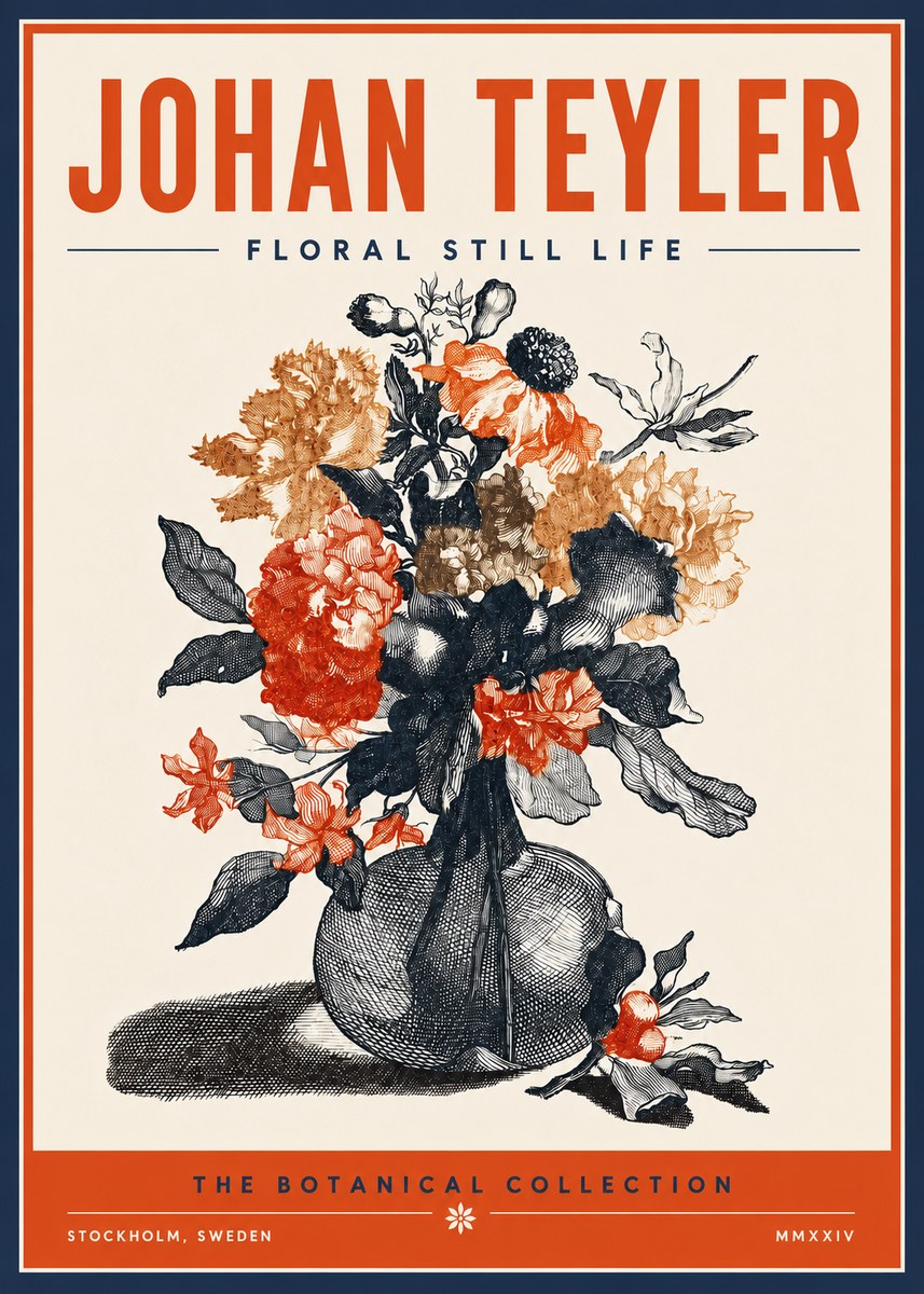 Johan Teyler Floral Still Life II No6 - Poster