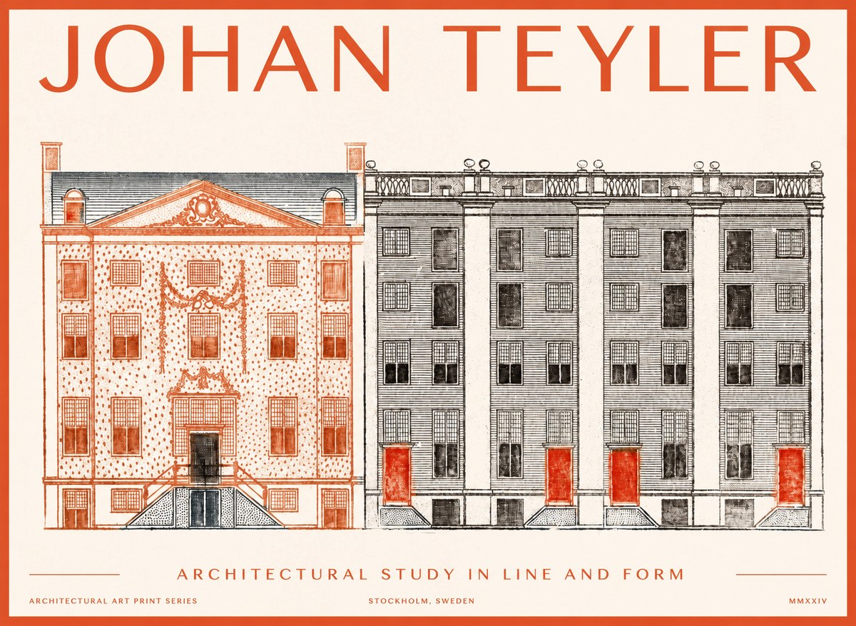 Johan Teyler Architectural Study in Line and Form No1 - Poster