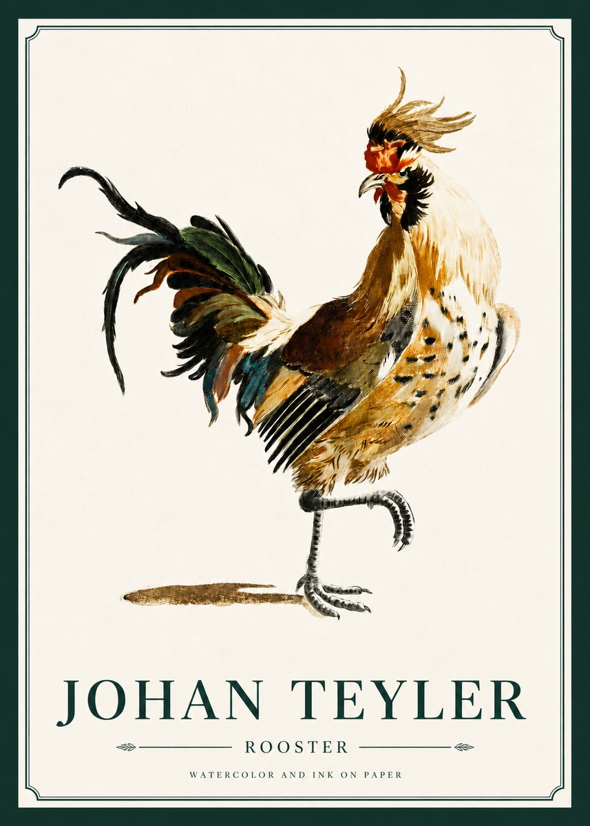 Johan Teyler Rooster No3 - Poster