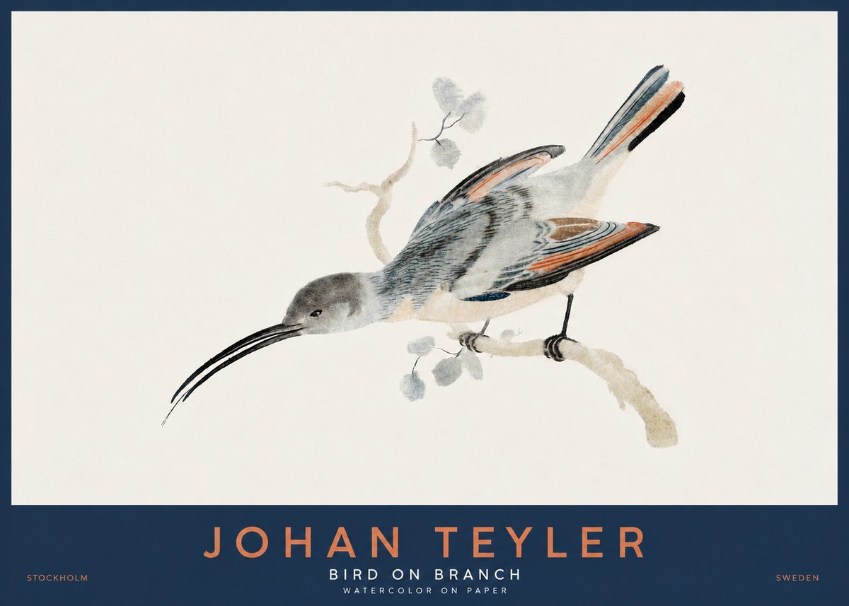 Johan Teyler Bird on Branch I No2 - Poster