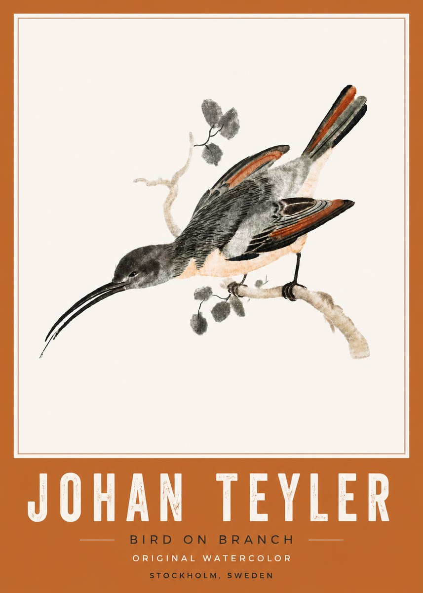 Johan Teyler Bird on Branch II No6 - Poster