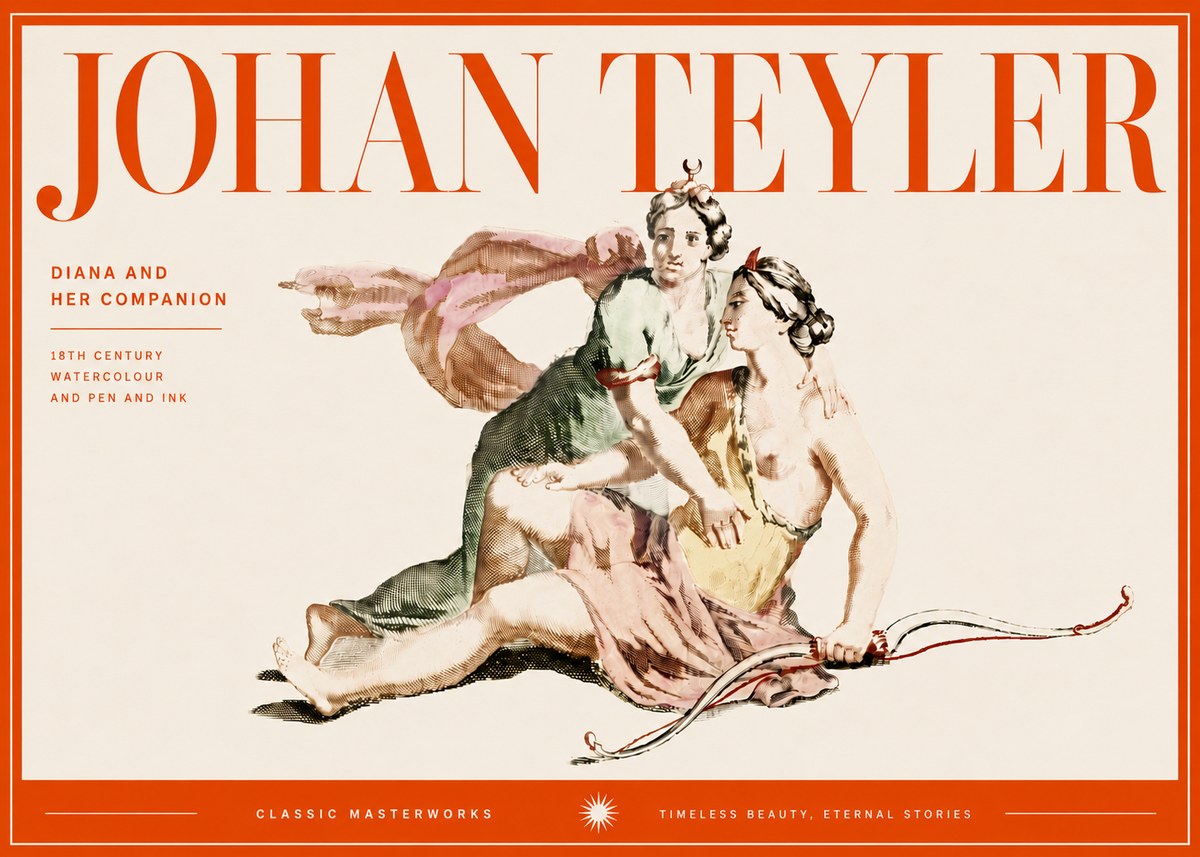 Johan Teyler Diana and Her Companion No5 - Poster