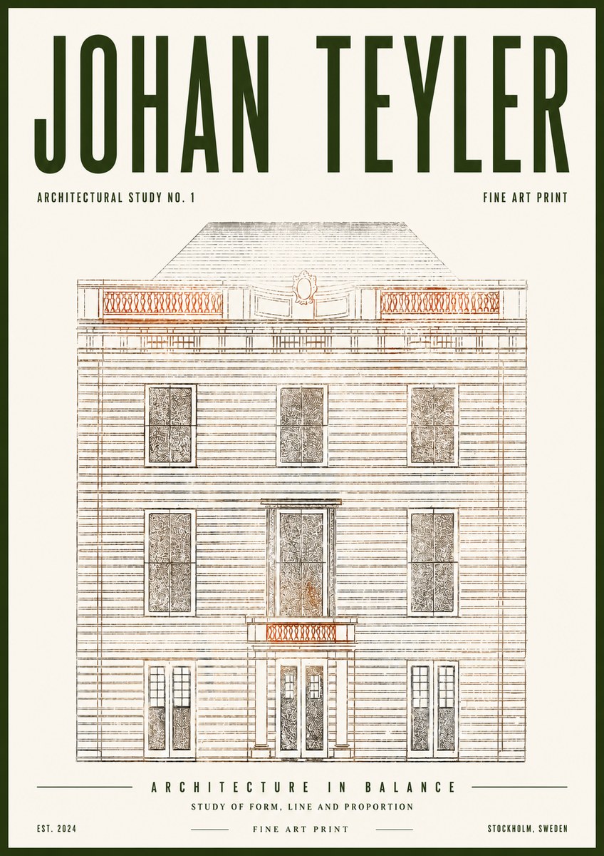 Johan Teyler Architectural Study No. 1 II No5 - Poster