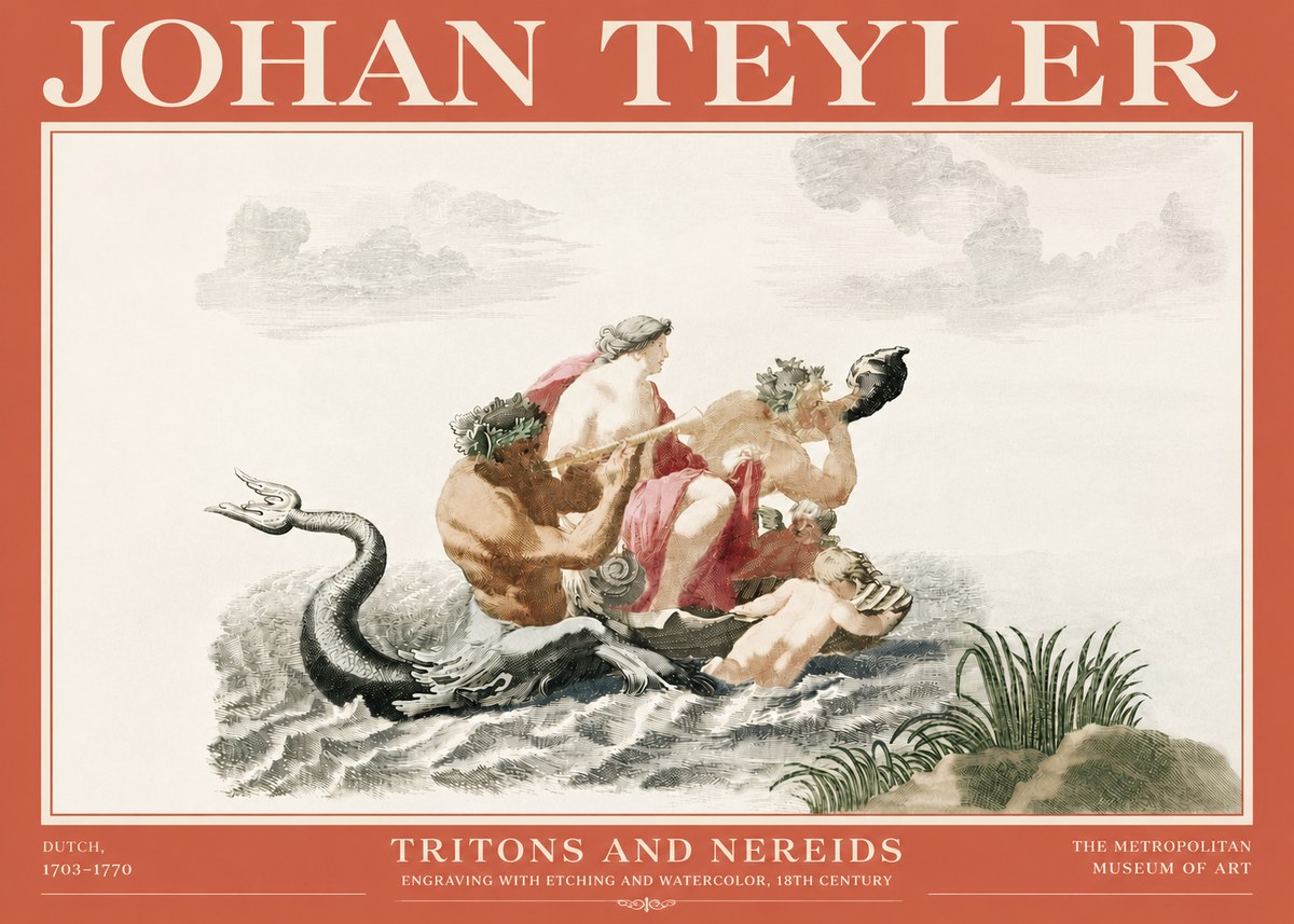 Johan Teyler Tritons and Nereids No4 - Poster