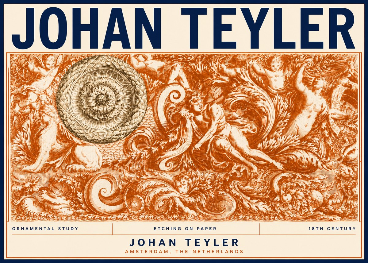 Johan Teyler Ornamental Study No5 - Poster