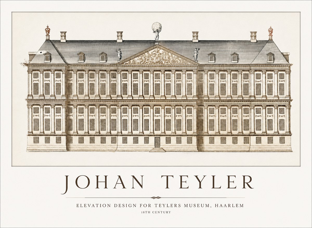 Johan Teyler Elevation Design for Teylers Museum, Haarlem No1 - Poster