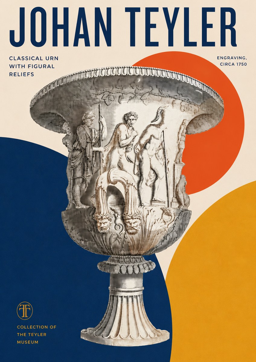 Johan Teyler Classical Urn with Figural Reliefs I No5 - Poster