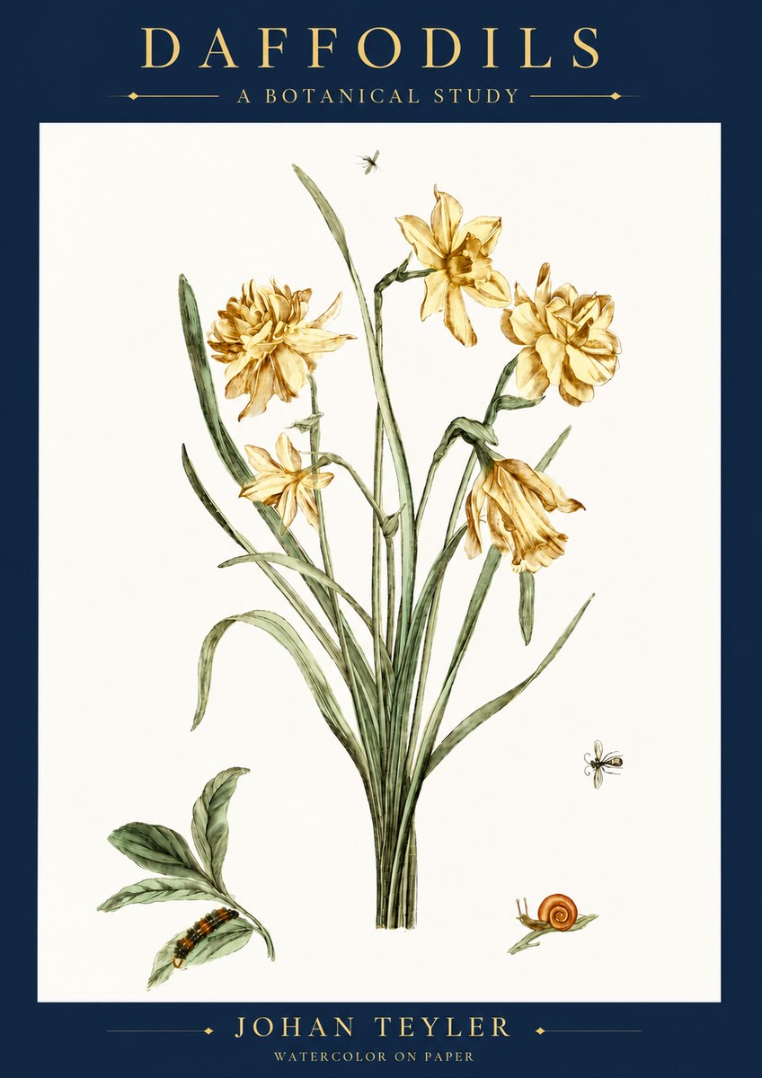 Johan Teyler Daffodils No6 - Poster