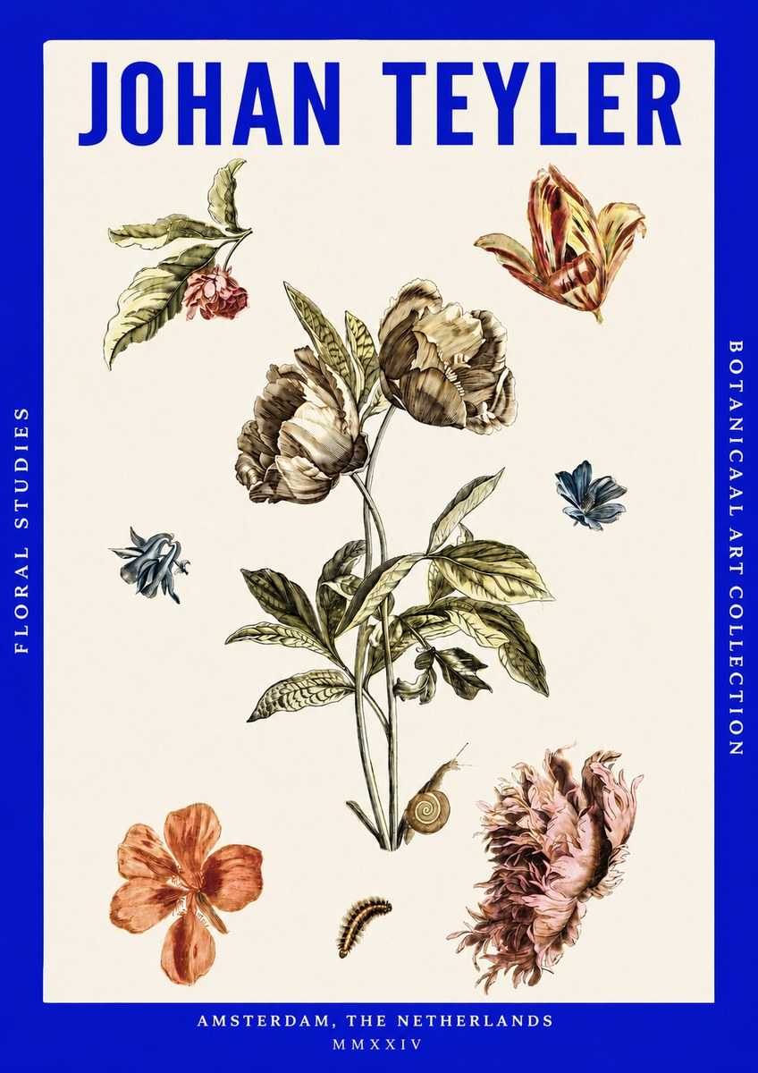 Johan Teyler Floral Studies No3 - Poster