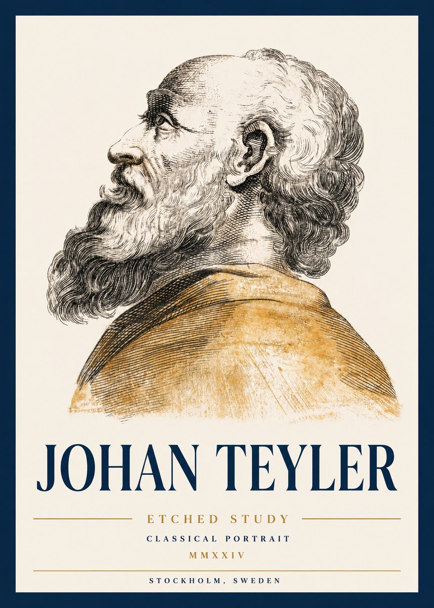Johan Teyler Profile Study No3 - Poster
