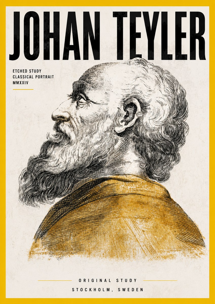 Johan Teyler Profile Study No4 - Poster