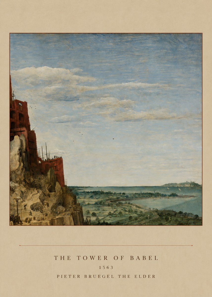 Pieter Bruegel The Tower of Babel X No5 - Poster