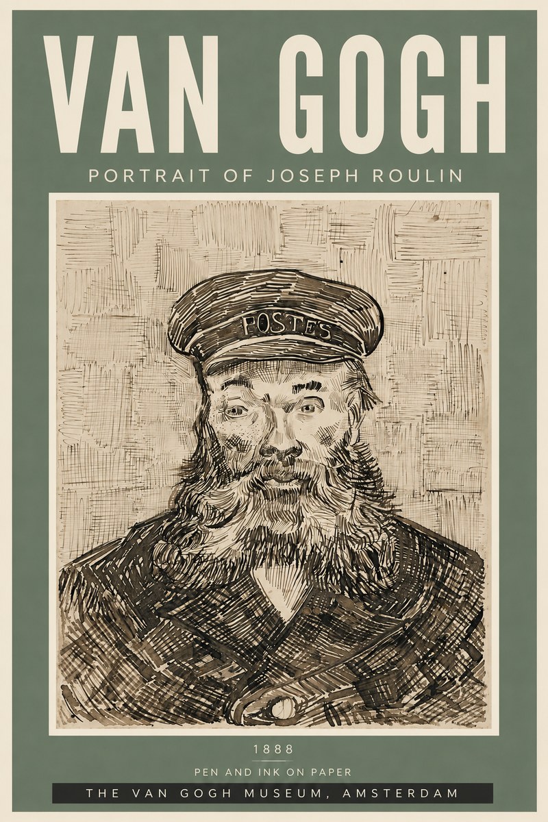 Van Gogh Portrait of Joseph Roulin I No6 - Poster