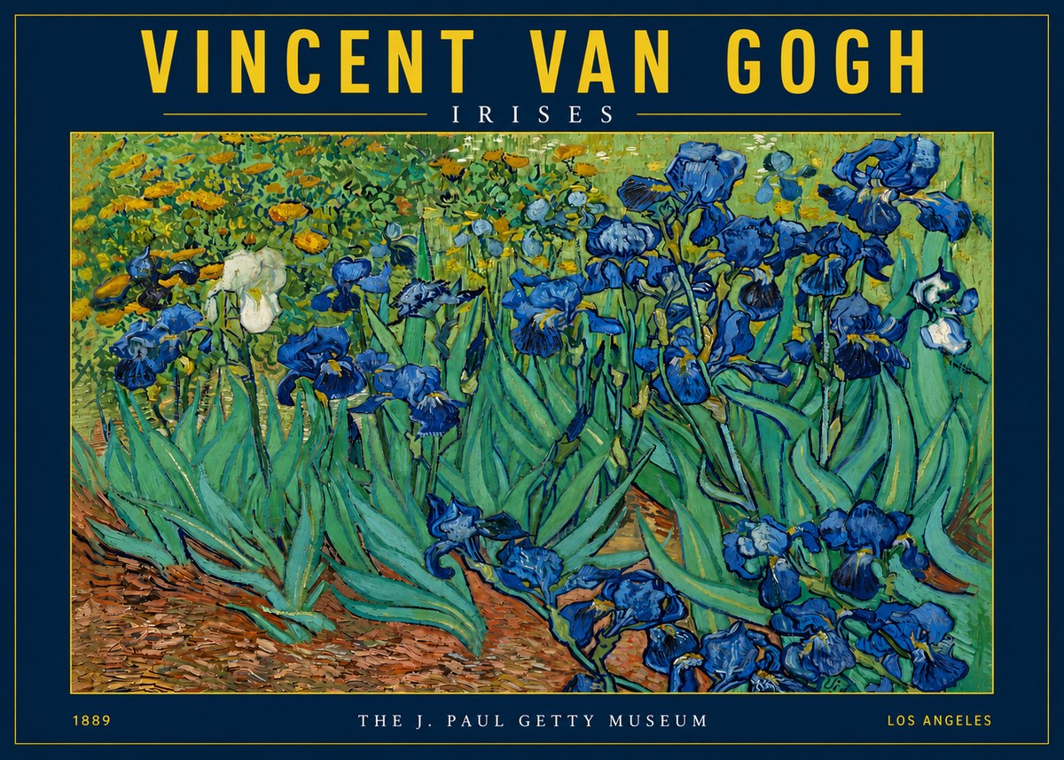 Van Gogh Irises I No4 - Poster